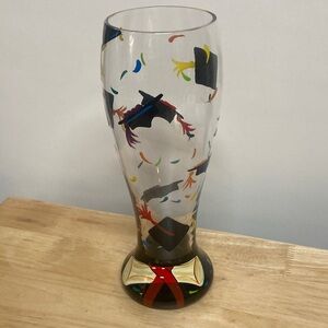 Lolita Hand-Painted Pilsner Beer Glass “Graduation” in Gift Box NWT